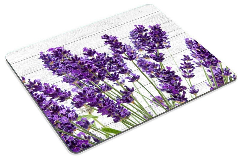 Smooffly Office Mouse Pad Custom,Retro Style Purple Lavender Flowers on Vintage Wood Background Personality Desings Gaming Mouse Pad 9.5 X 7.9 Inch (240mmX200mmX3mm) - Image 3